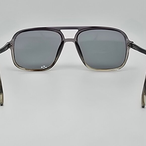 Bill Blass 3300 Universal Crystal Grey Frame Blue Glass Lens Aviator Sunglasses - Picture 4 of 16
